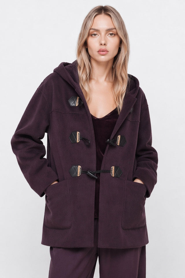 Deepak Hooded Wool-Blend Duffle Coat
