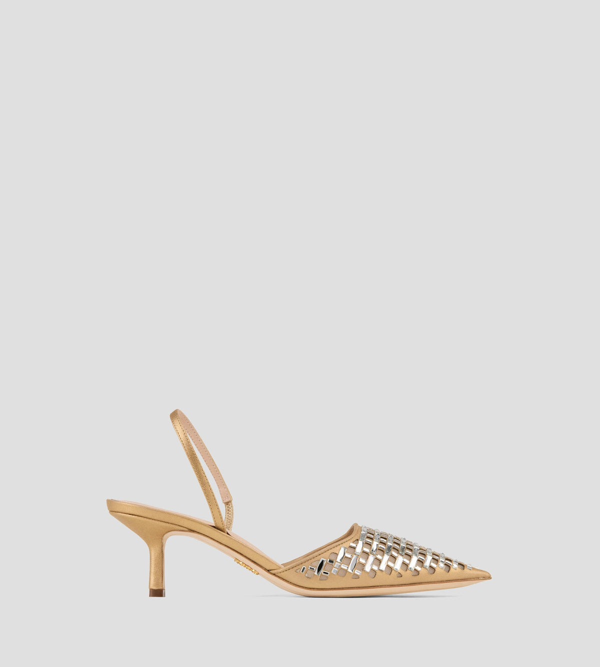 Ninfa 55 Slingbacks in Platinum