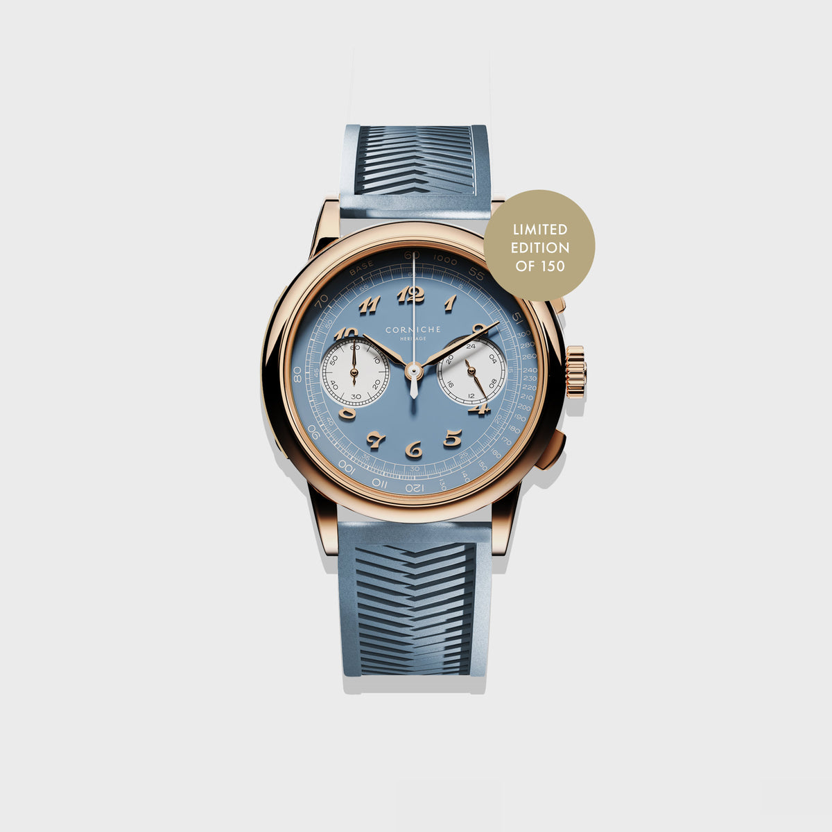 Heritage Chronograph 39 mm in Light Blue / Rose Gold, primary view