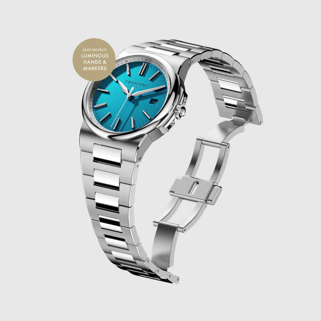 La Grande Corniche Automatic 39 mm in Azure Blue, view 2