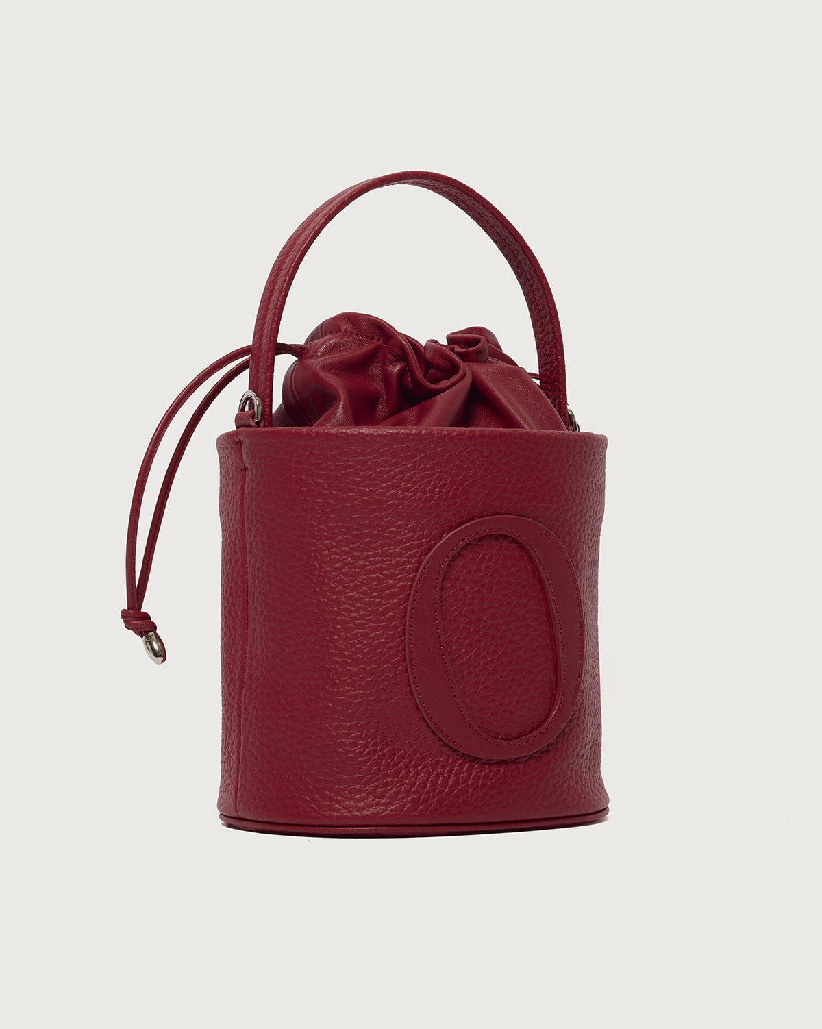 Contour Small Hammered Leather Bucket Bag