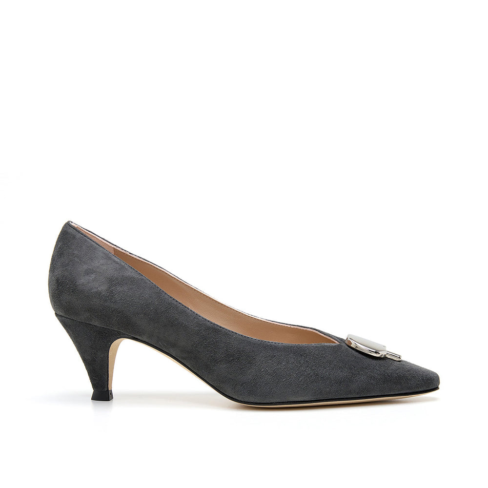 Margarita Suede Pumps in Grey [fp-color:grey]
