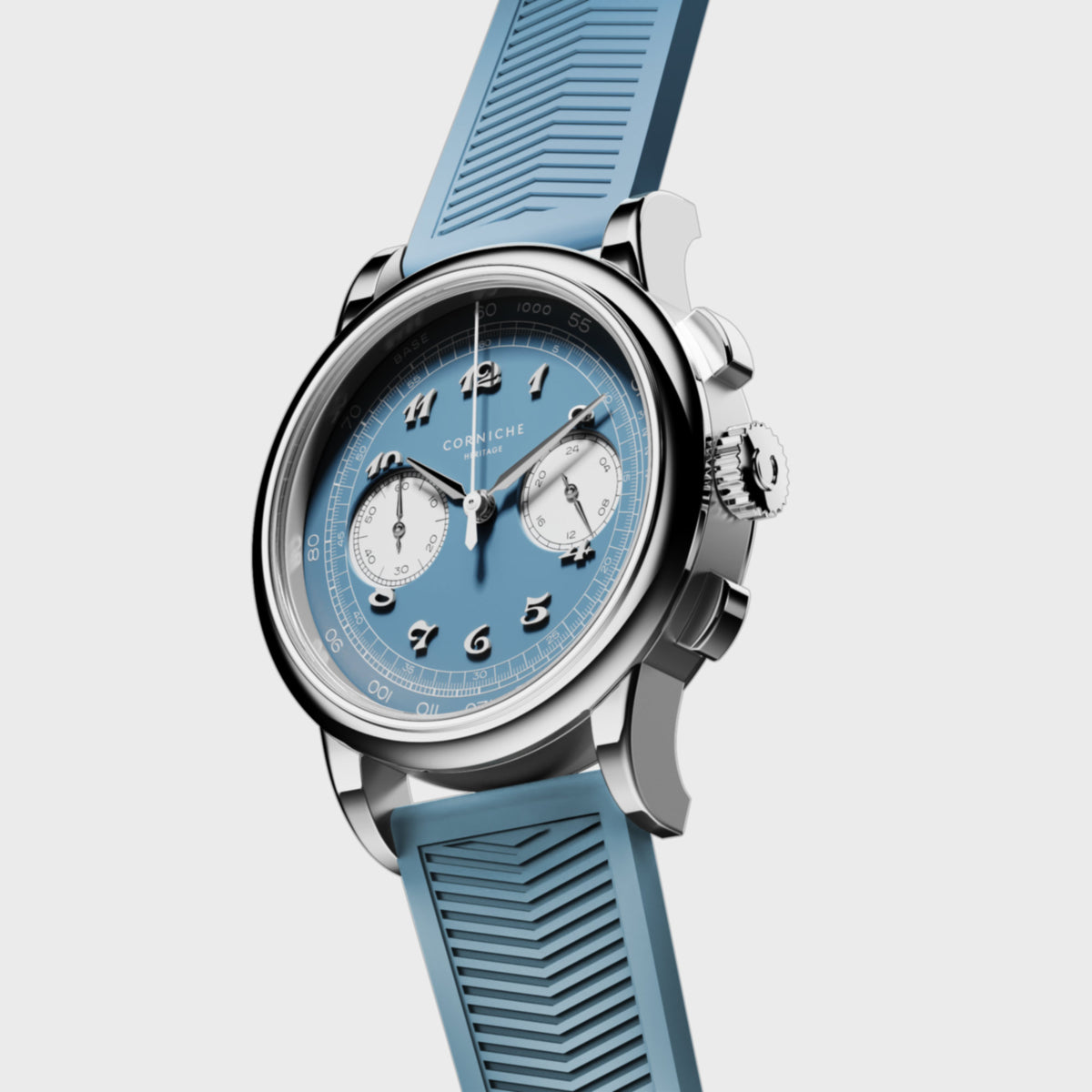 Heritage Chronograph 39 mm in Light Blue / Steel, view 2