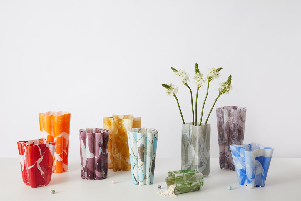 Blue Diamond Bucket Vase — view 3