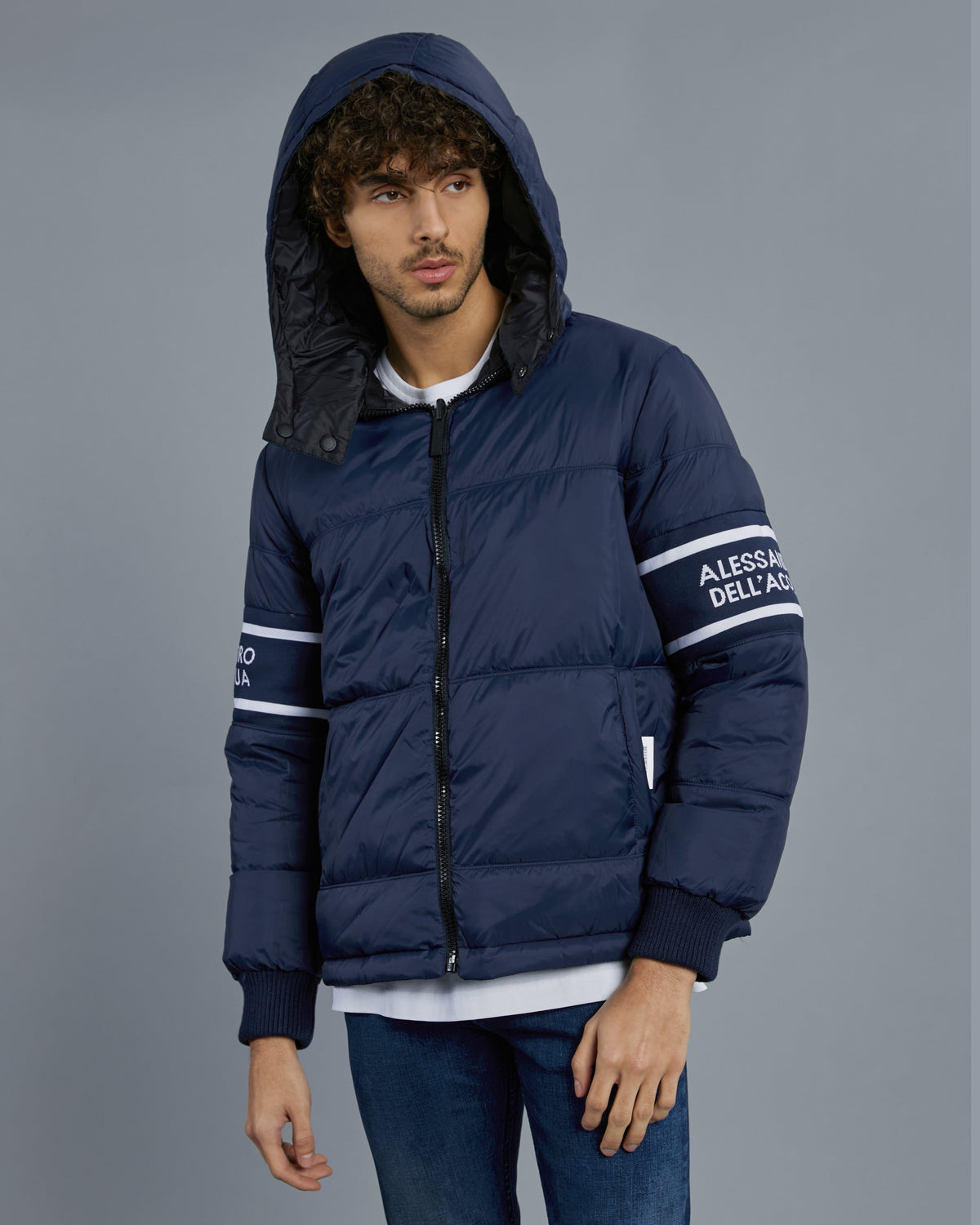 ADA Knitted Sleeve Reversible Puffer Jacket, view 2