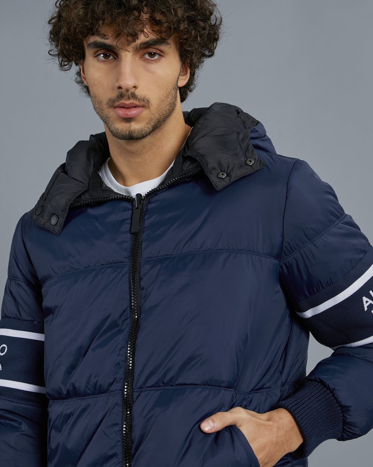ADA Knitted Sleeve Reversible Puffer Jacket, view 5