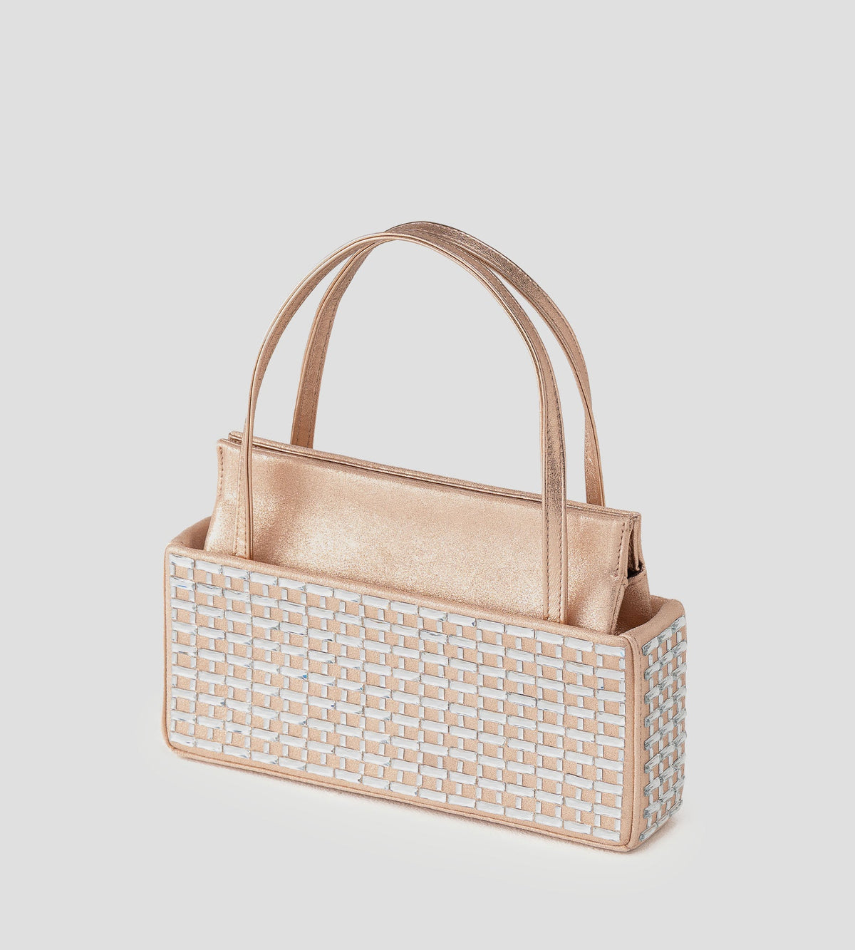 Norma Embellished Suede Mini Bag in Blush, view 2