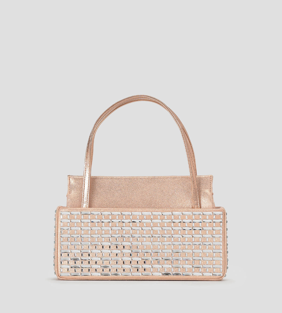 Norma Embellished Suede Mini Bag in Blush, view 3