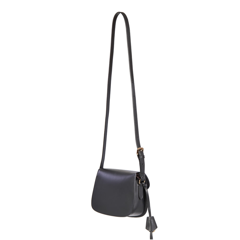 Barbara Leather Crossbody Bag in Black, view 2