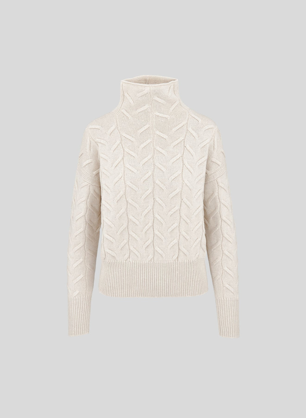 Flat Cable Cashmere and Wool Turtleneck — Lorena Antoniazzi