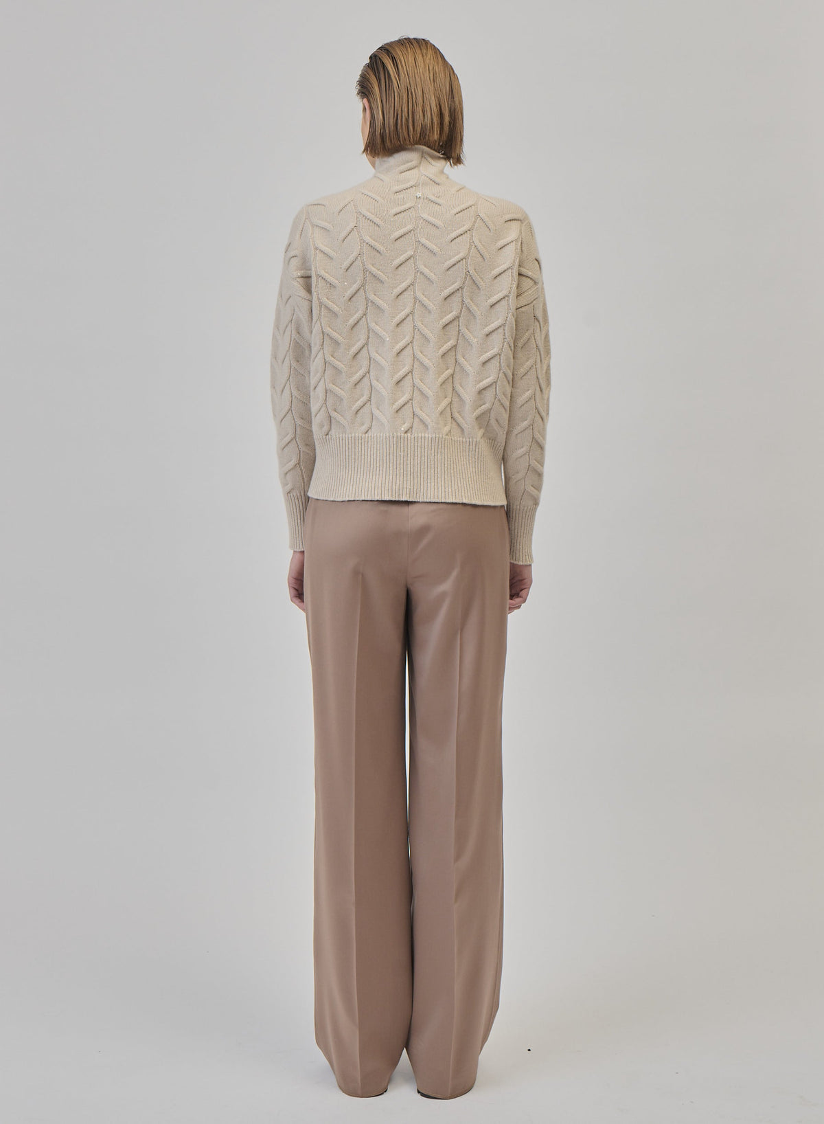 Flat Cable Cashmere and Wool Turtleneck — Lorena Antoniazzi (3)