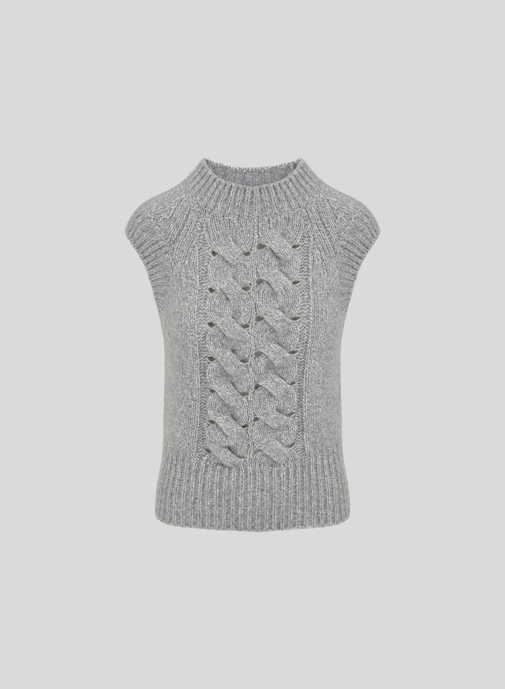 Sculpted Cable Cashmere and Silk Vest — Lorena Antoniazzi
