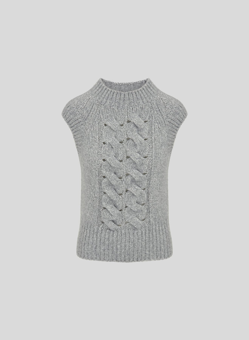 Sculpted Cable Cashmere and Silk Vest — Lorena Antoniazzi