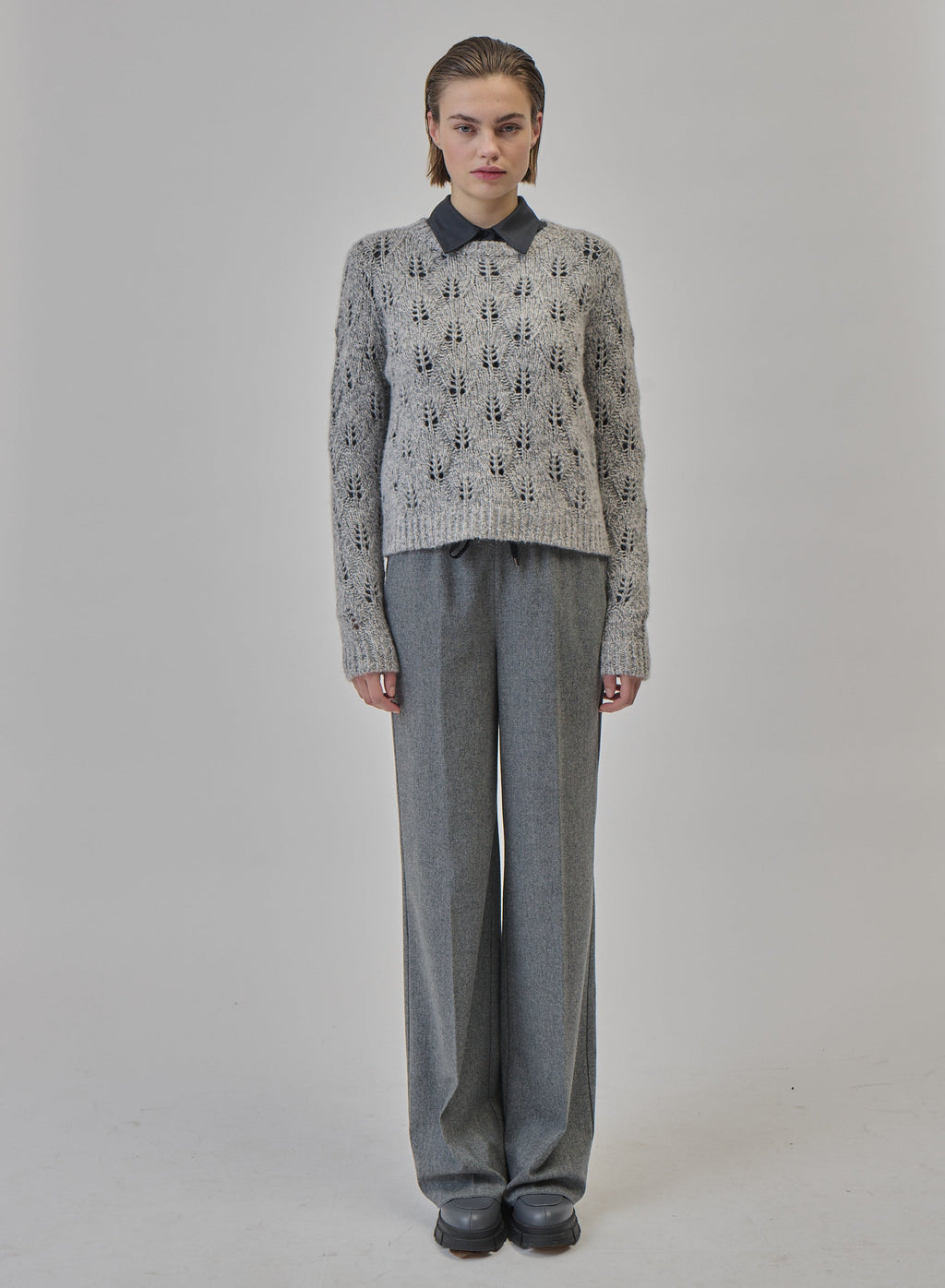 Mouliné Cashmere, Wool and Silk Sweater — Lorena Antoniazzi (3)