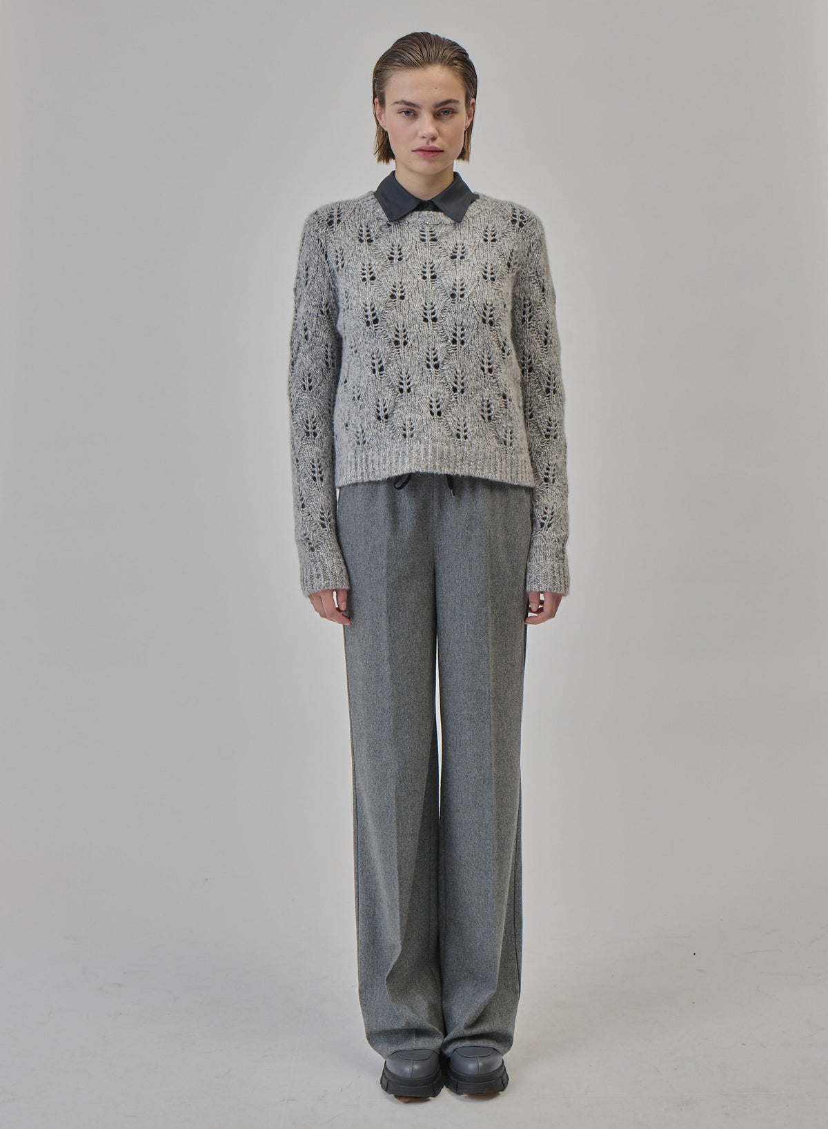 Mouliné Cashmere, Wool and Silk Sweater — Lorena Antoniazzi (3)