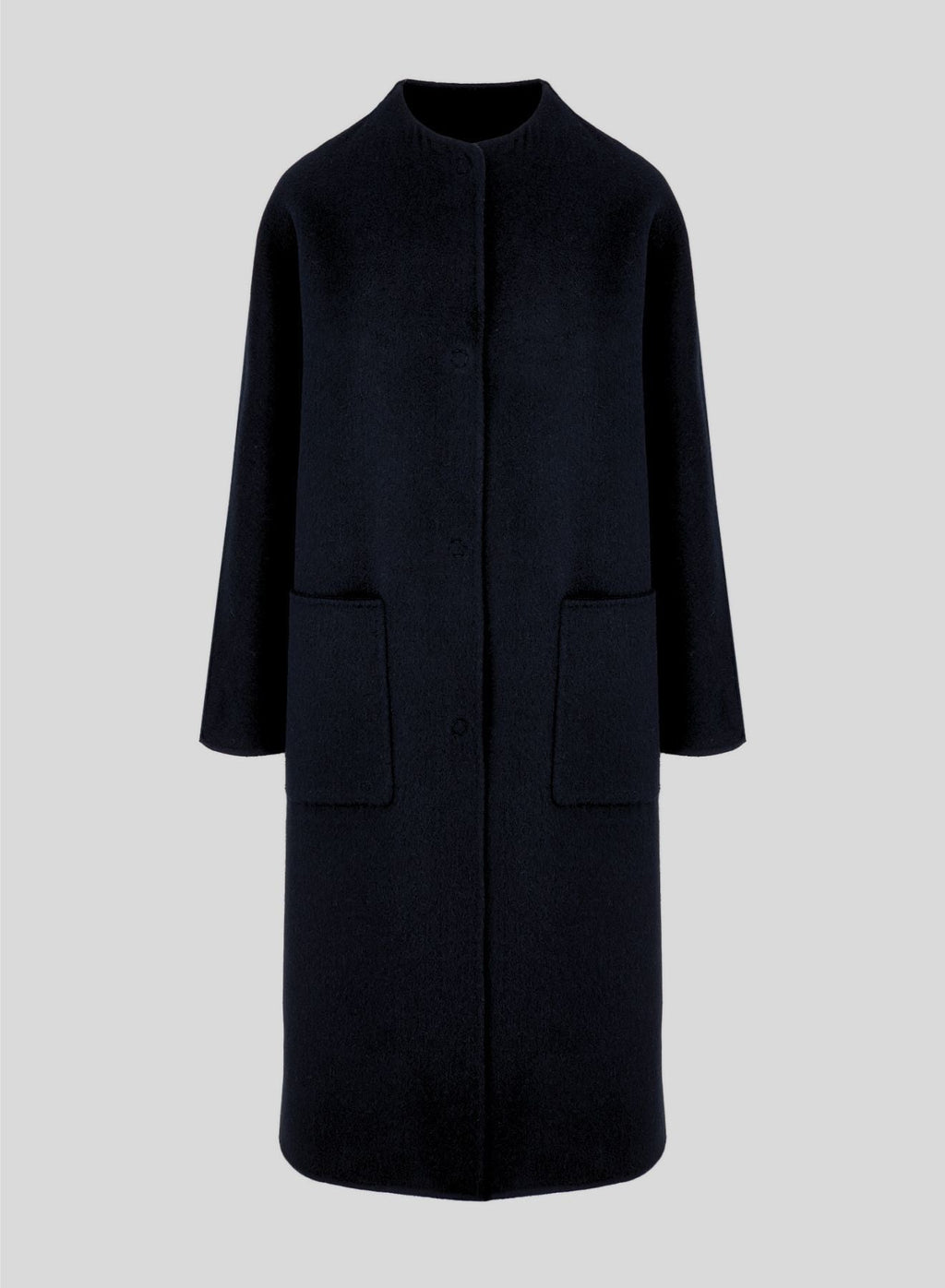 Long Double-Faced Wool and Angora Coat — Lorena Antoniazzi
