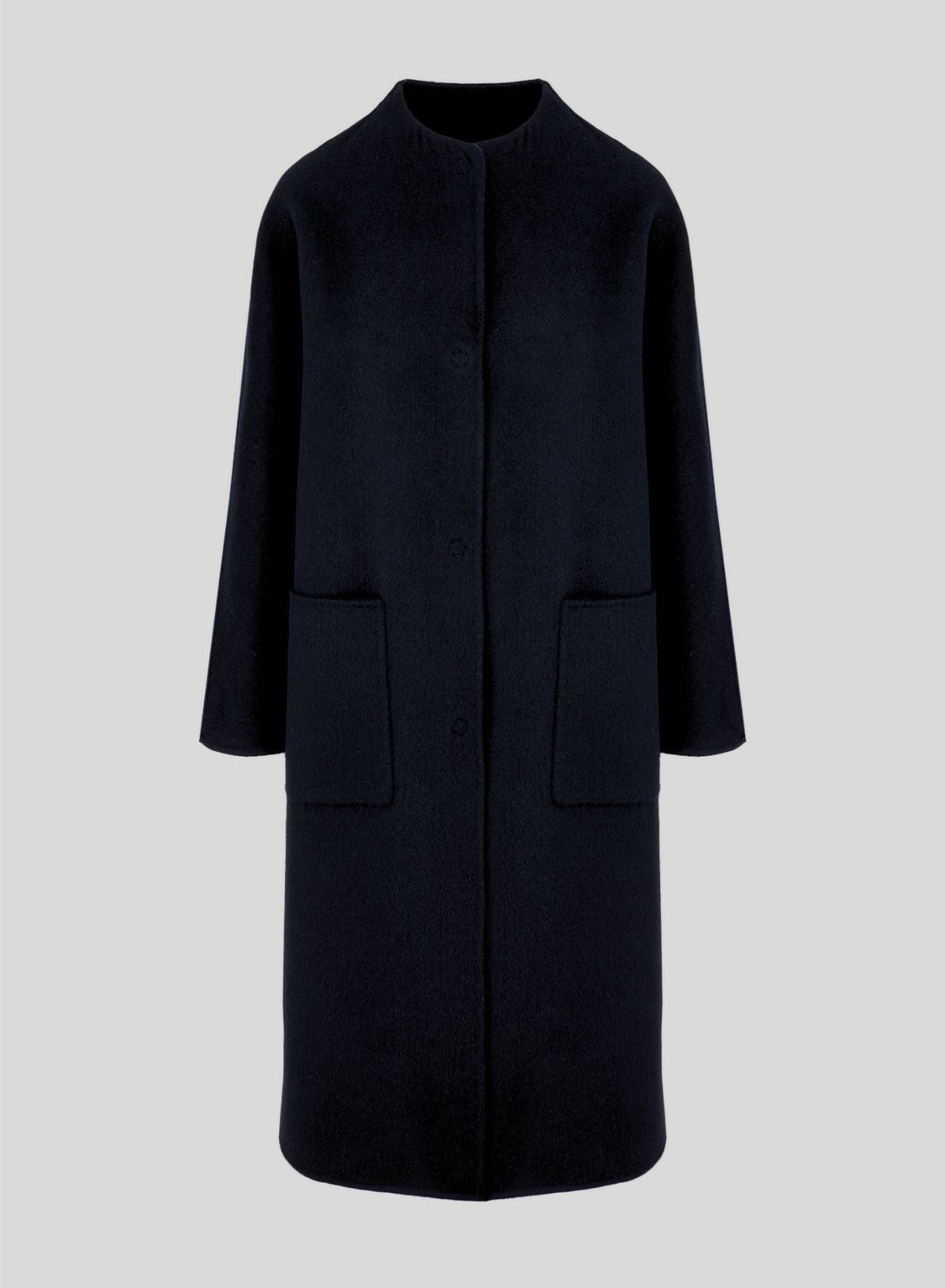 Long Double-Faced Wool and Angora Coat — Lorena Antoniazzi