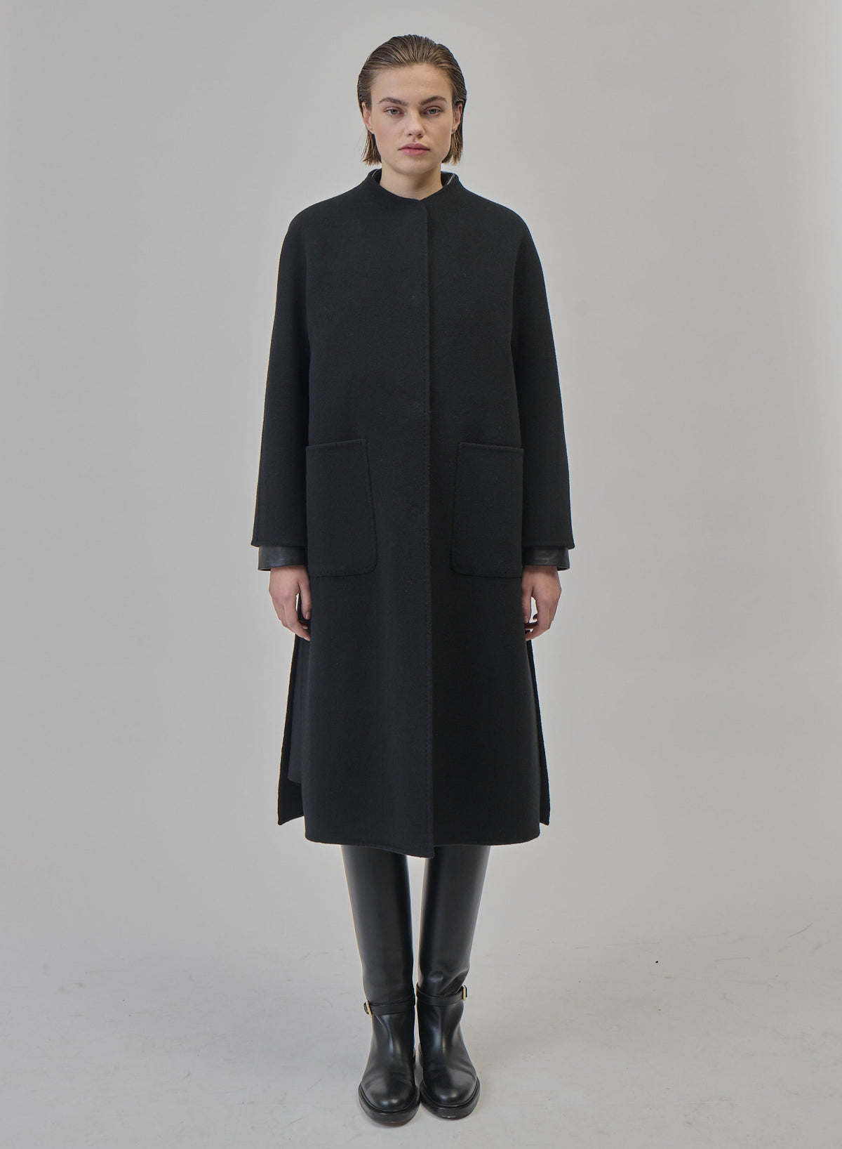 Long Double-Faced Wool and Angora Coat — Lorena Antoniazzi (2)