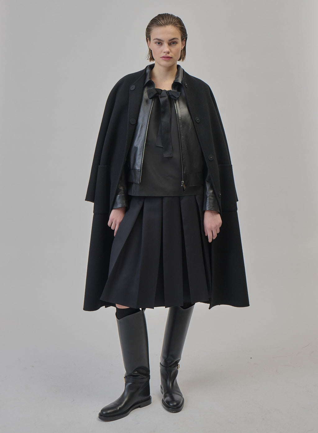 Long Double-Faced Wool and Angora Coat — Lorena Antoniazzi (4)