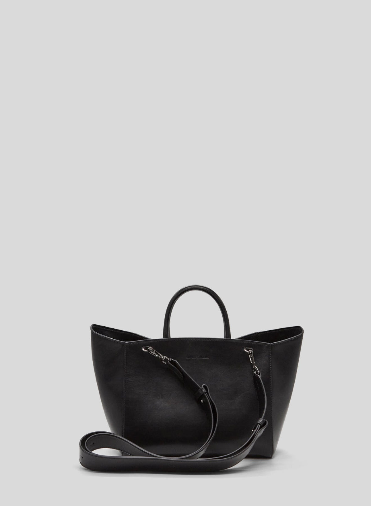 Iconic Large Leather Shoulder Bag in Black, primary view