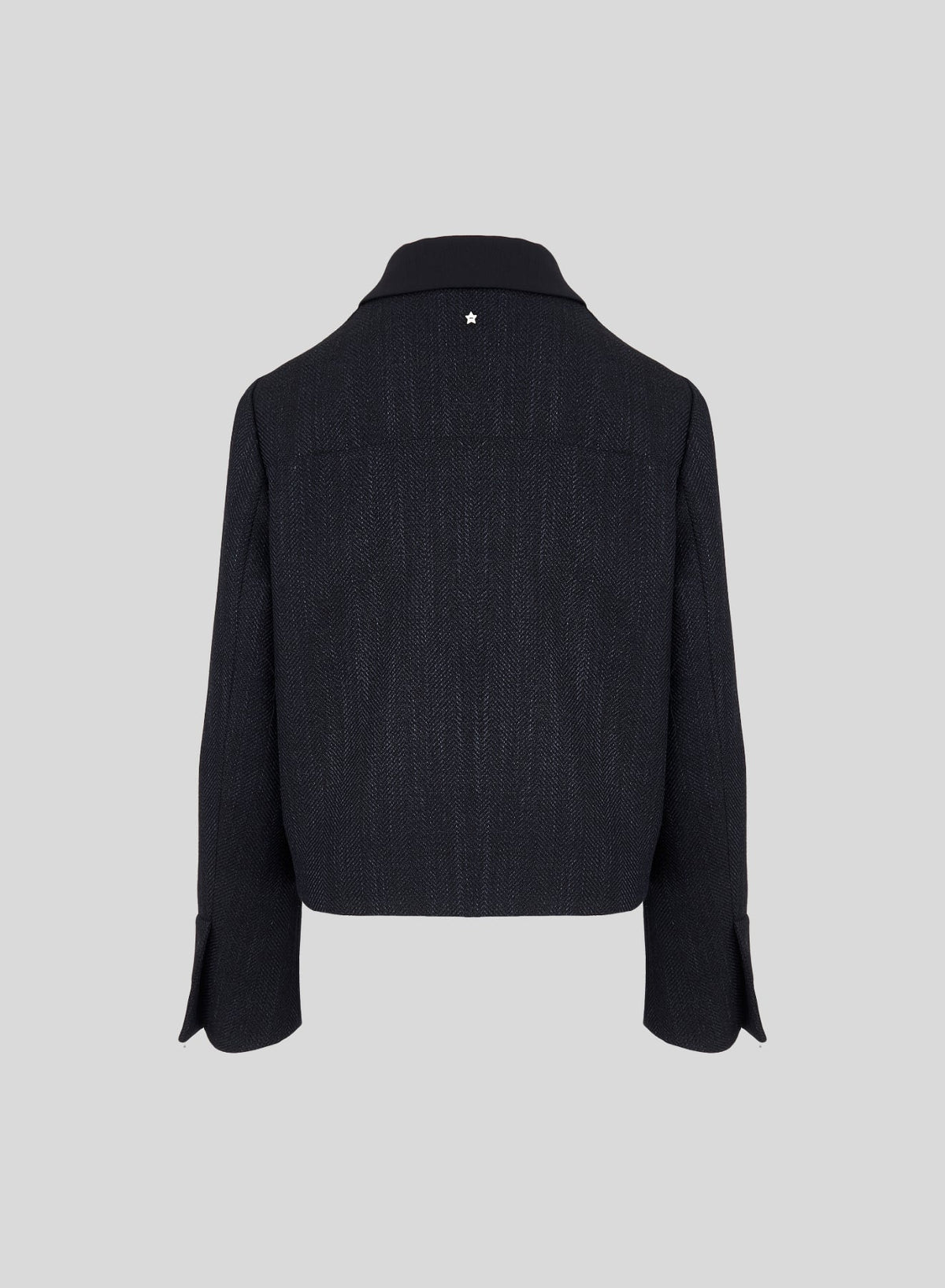 Cropped Herringbone Wool, Alpaca and Silk Jacket — Lorena Antoniazzi (5)