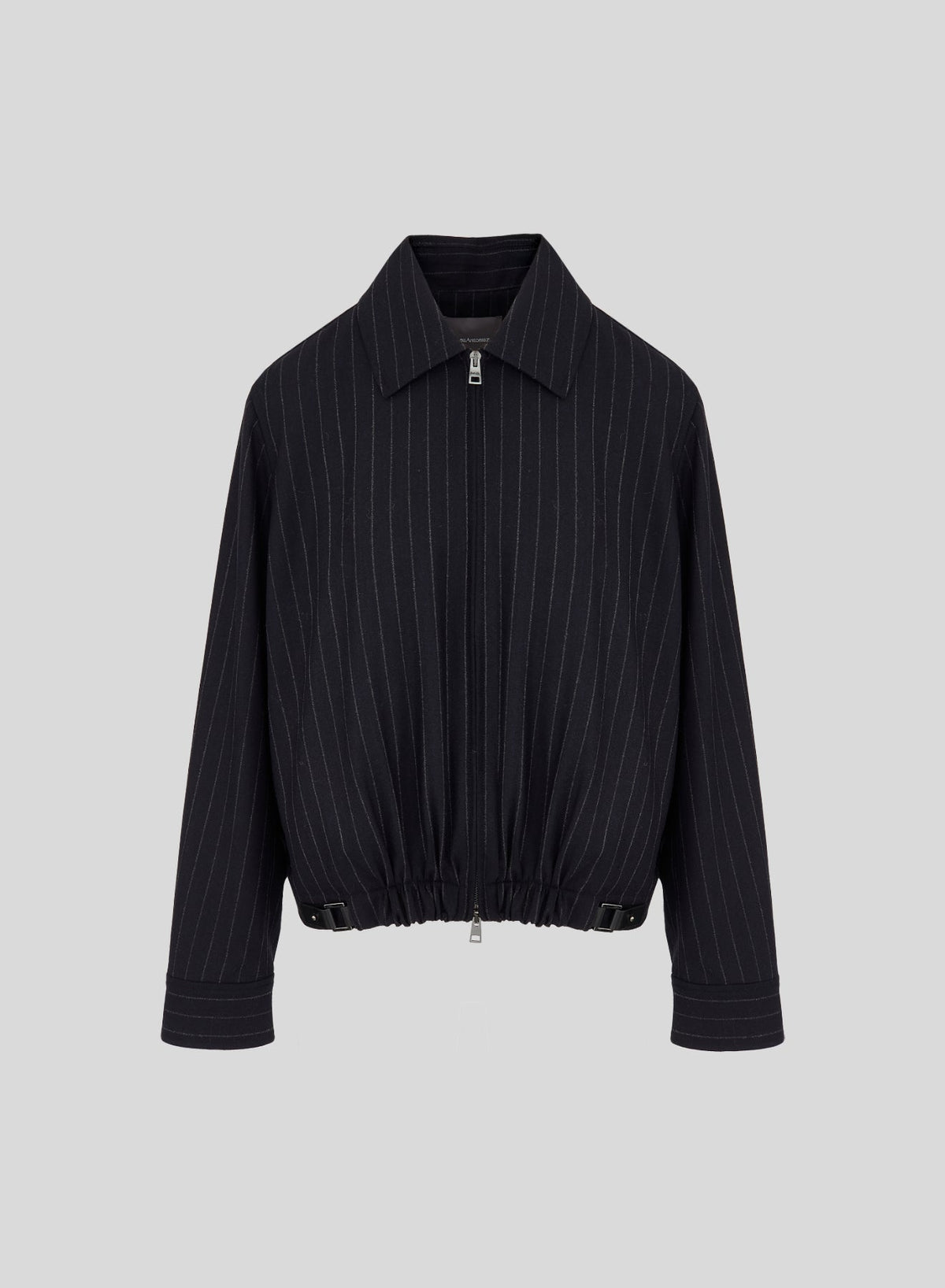 Pinstripe Wool Bomber Jacket — Lorena Antoniazzi (4)