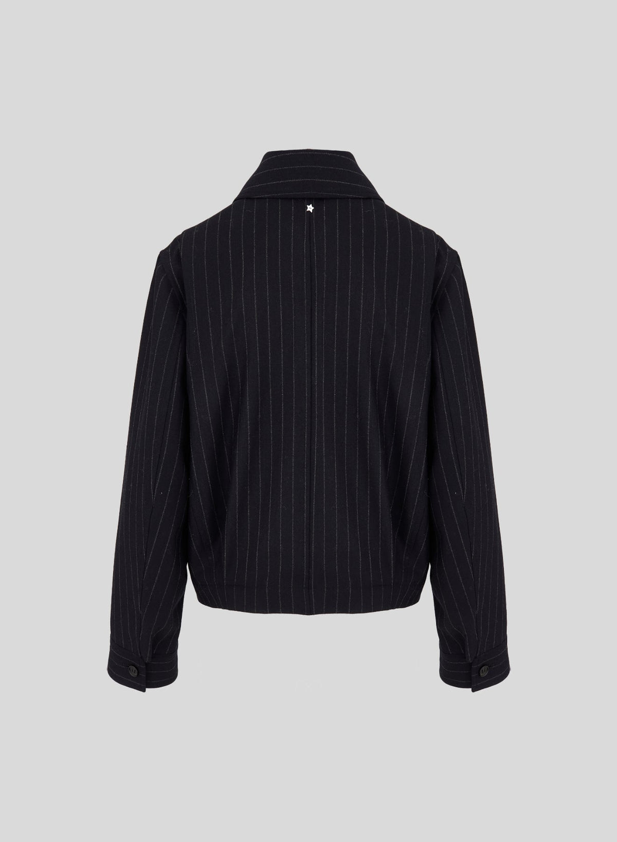 Pinstripe Wool Bomber Jacket — Lorena Antoniazzi (5)
