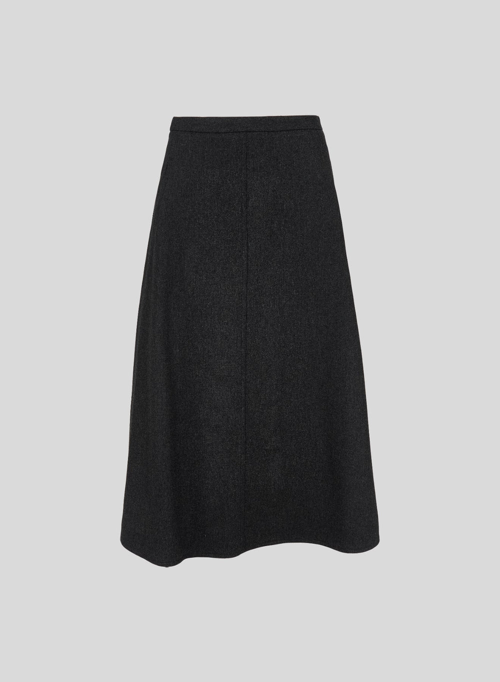 Wool and Cashmere Flannel Midi Skirt in Slate Gray, primary view [fp-color:slate-gray]