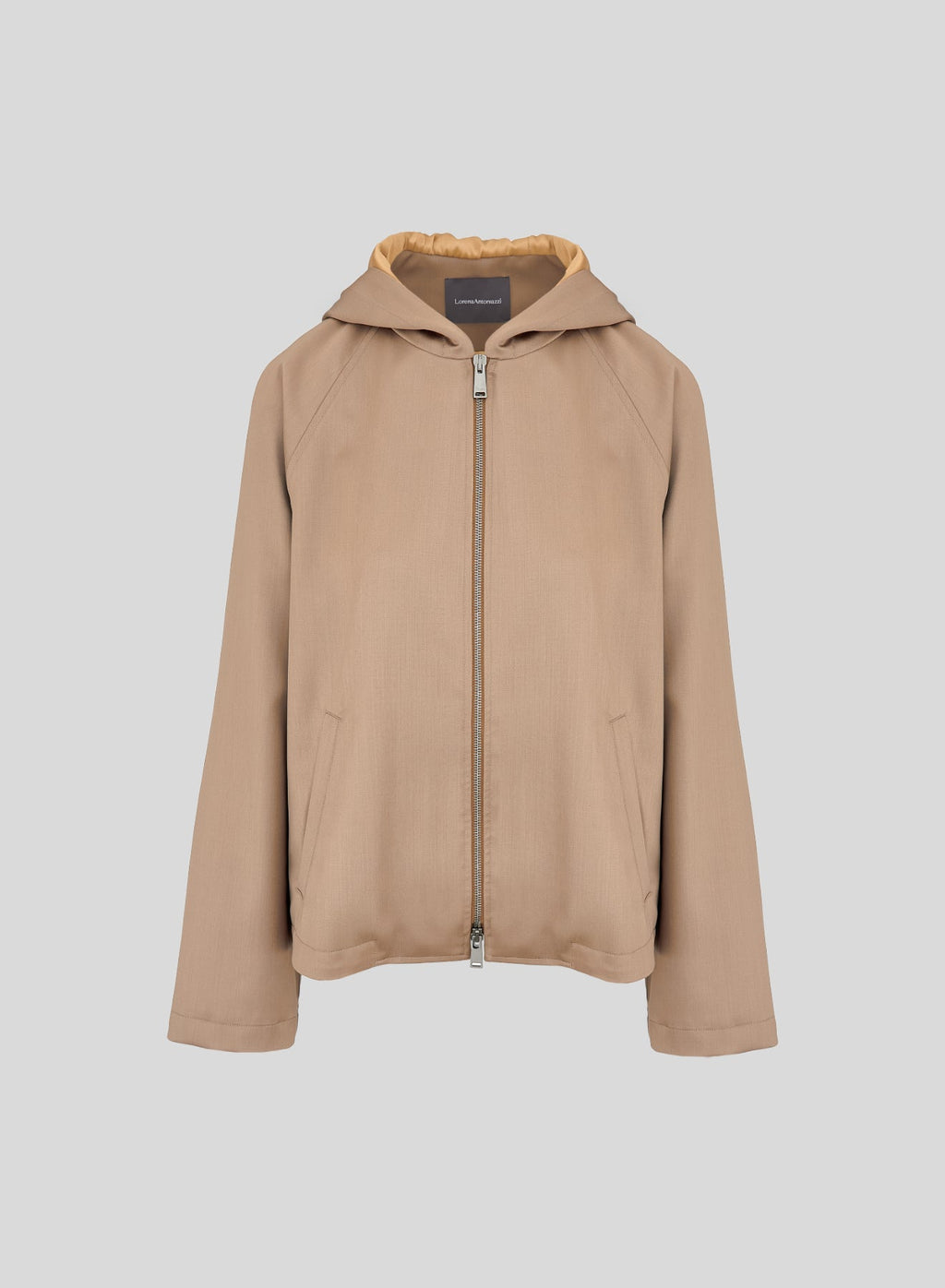 Hooded Wool Satin Peacoat — Lorena Antoniazzi (4)
