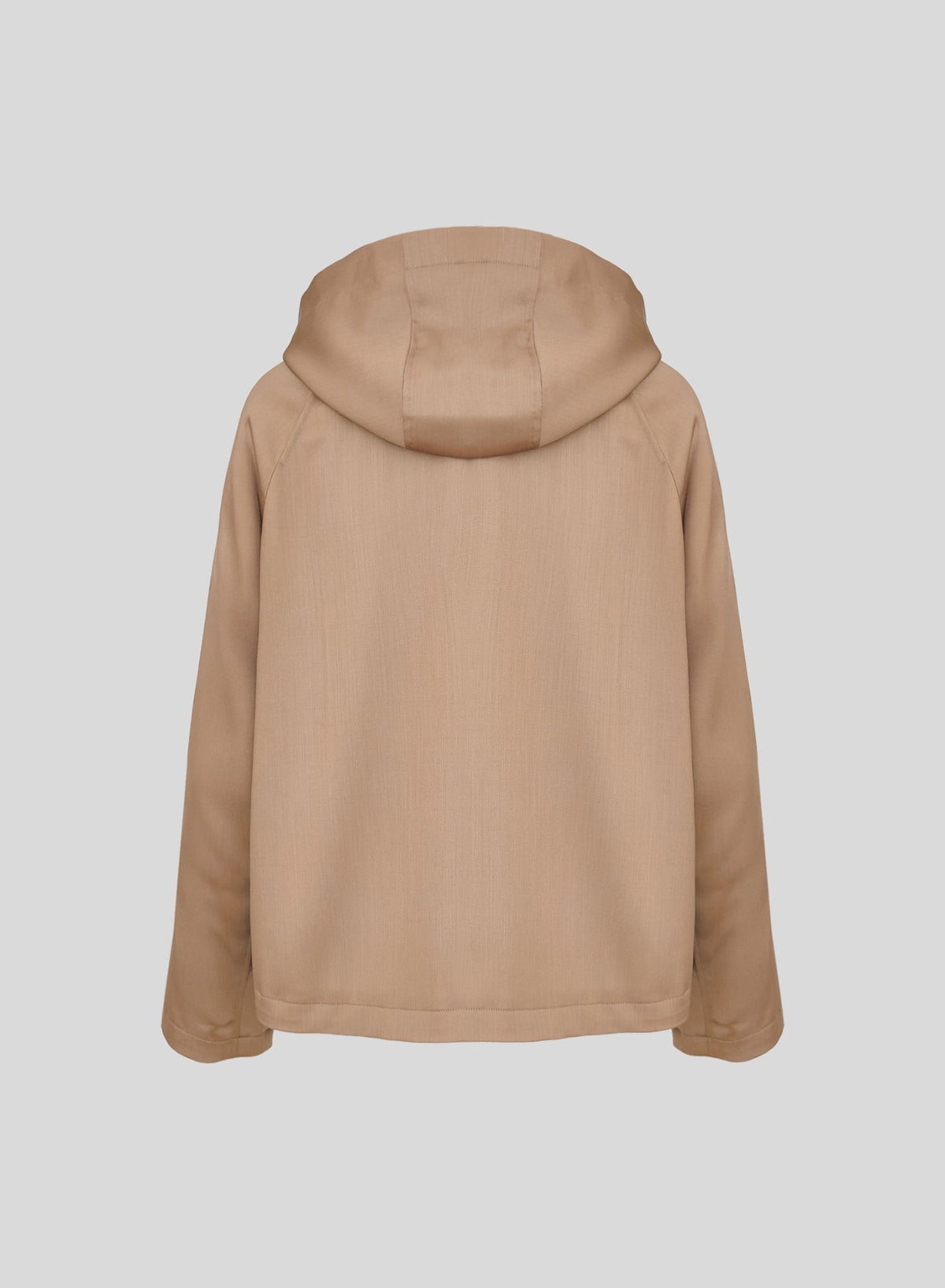 Hooded Wool Satin Peacoat — Lorena Antoniazzi (5)