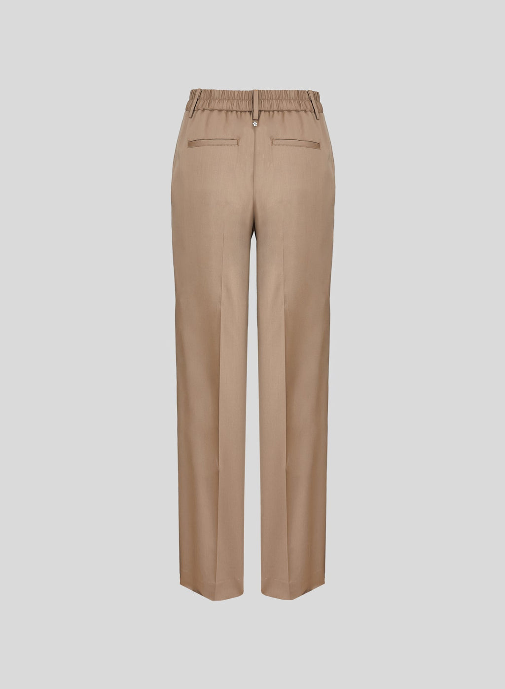 Wool Satin Wide-Leg Trousers in Camel, view 4