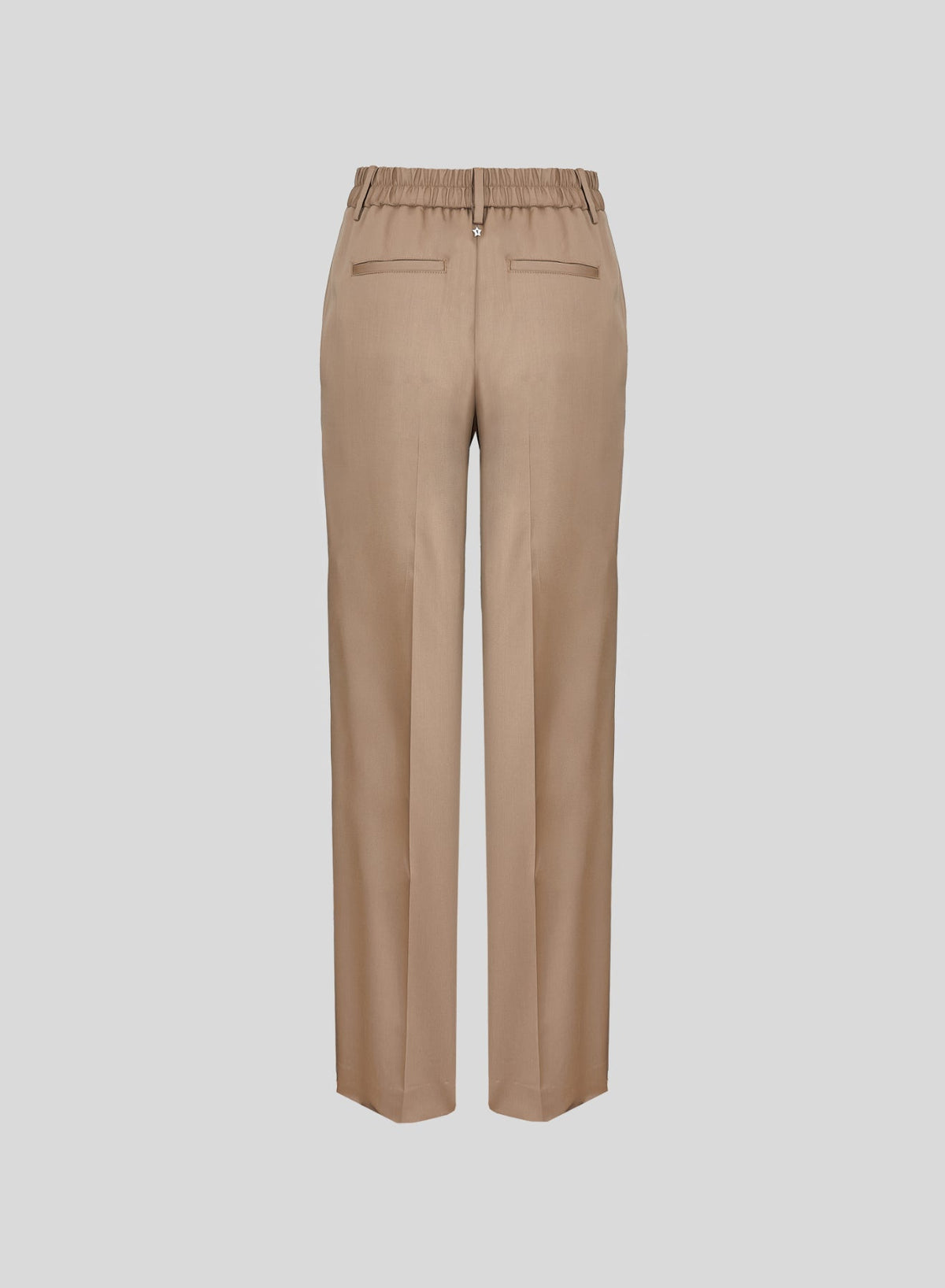 Wool Satin Wide-Leg Trousers in Camel, view 4