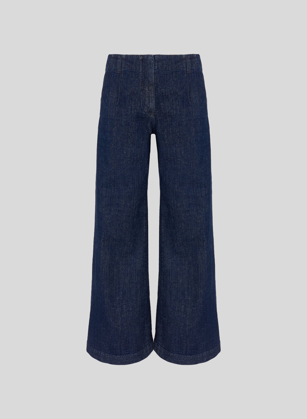 High-Rise Wide-Leg Jeans in Dark Blue, primary view