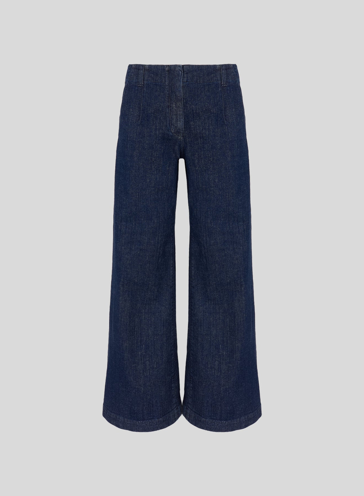 High-Rise Wide-Leg Jeans in Dark Blue, primary view