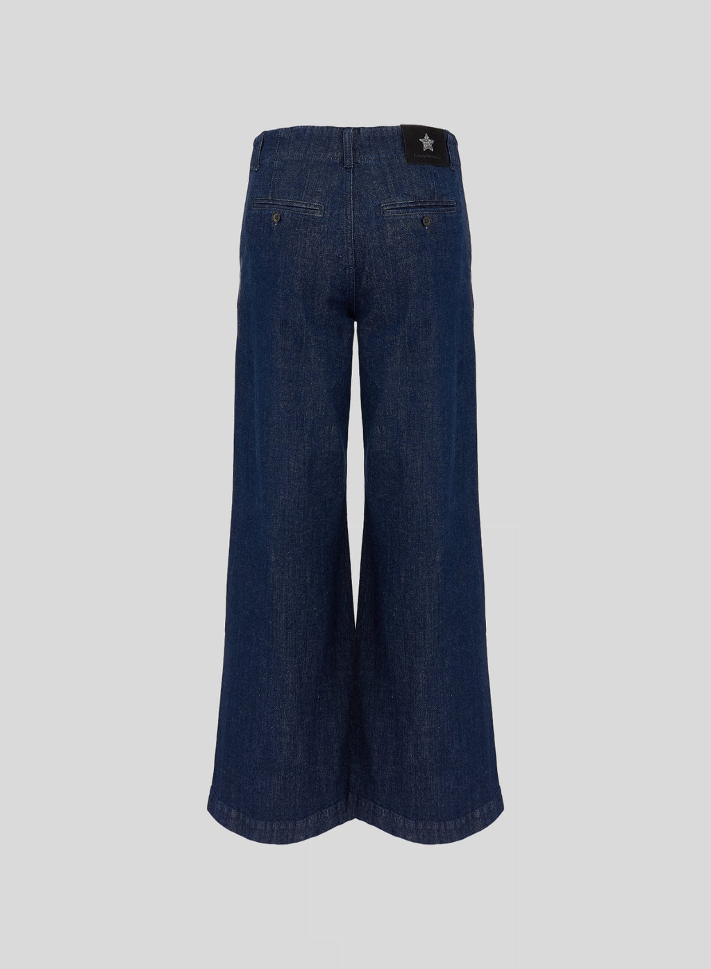 High-Rise Wide-Leg Jeans in Dark Blue, view 5