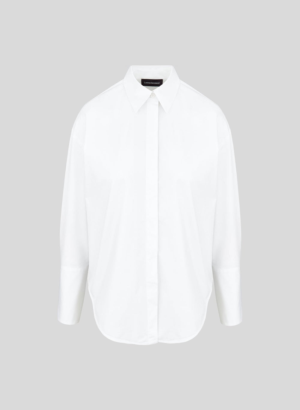 Oversized Cotton Poplin Shirt in Off White, primary view [fp-color:off-white]