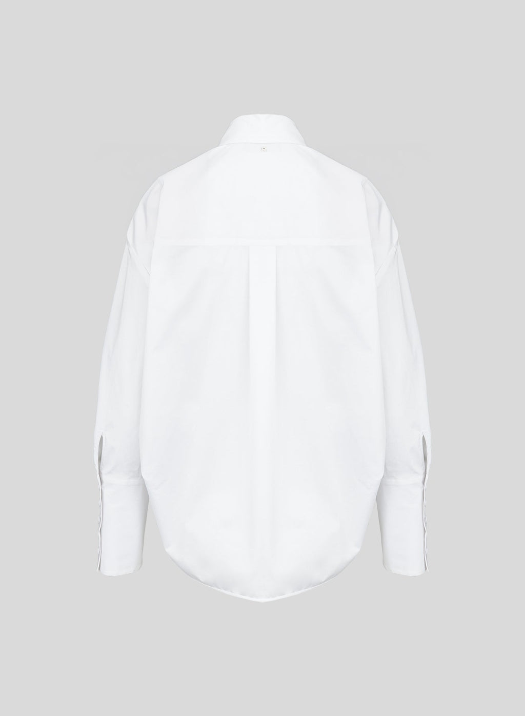 Oversized Cotton Poplin Shirt in Off White, view 2