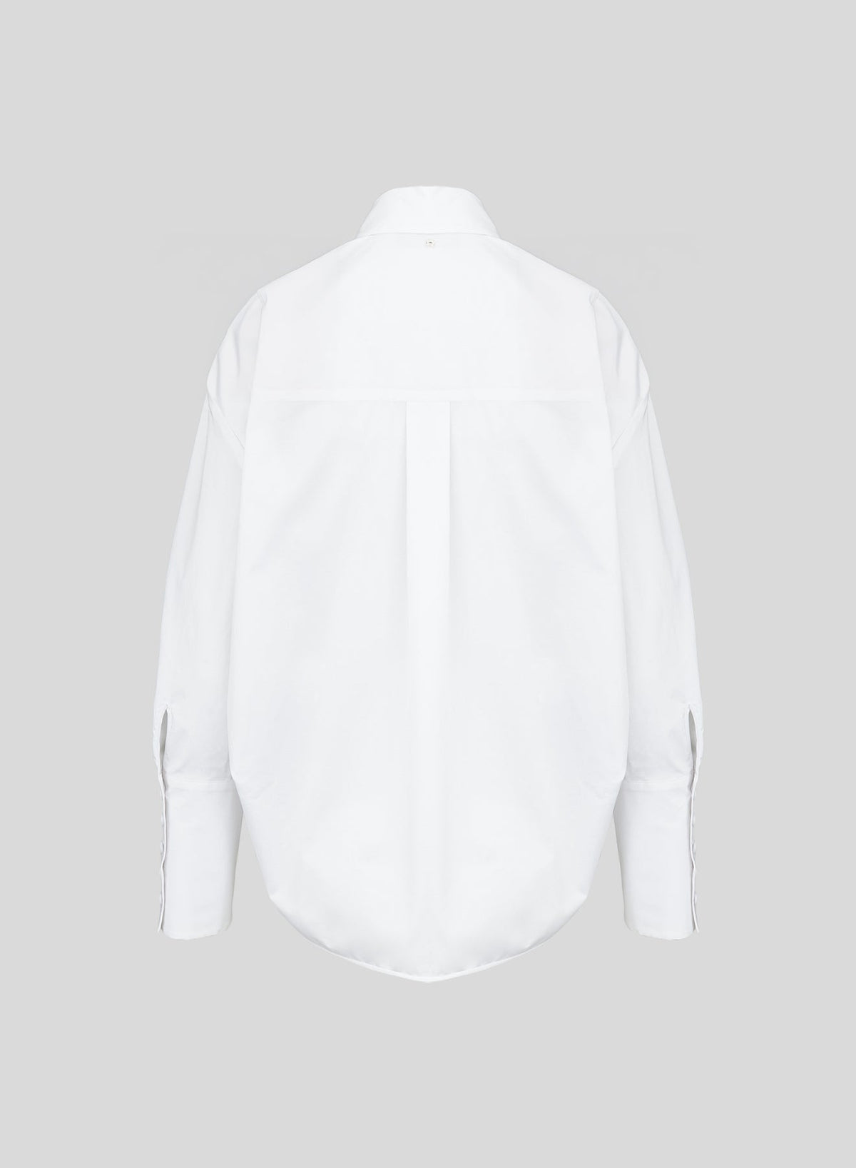 Oversized Cotton Poplin Shirt in Off White, view 2