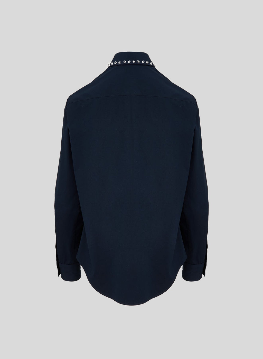 Star-Stud Cotton Poplin Shirt in Navy, view 4