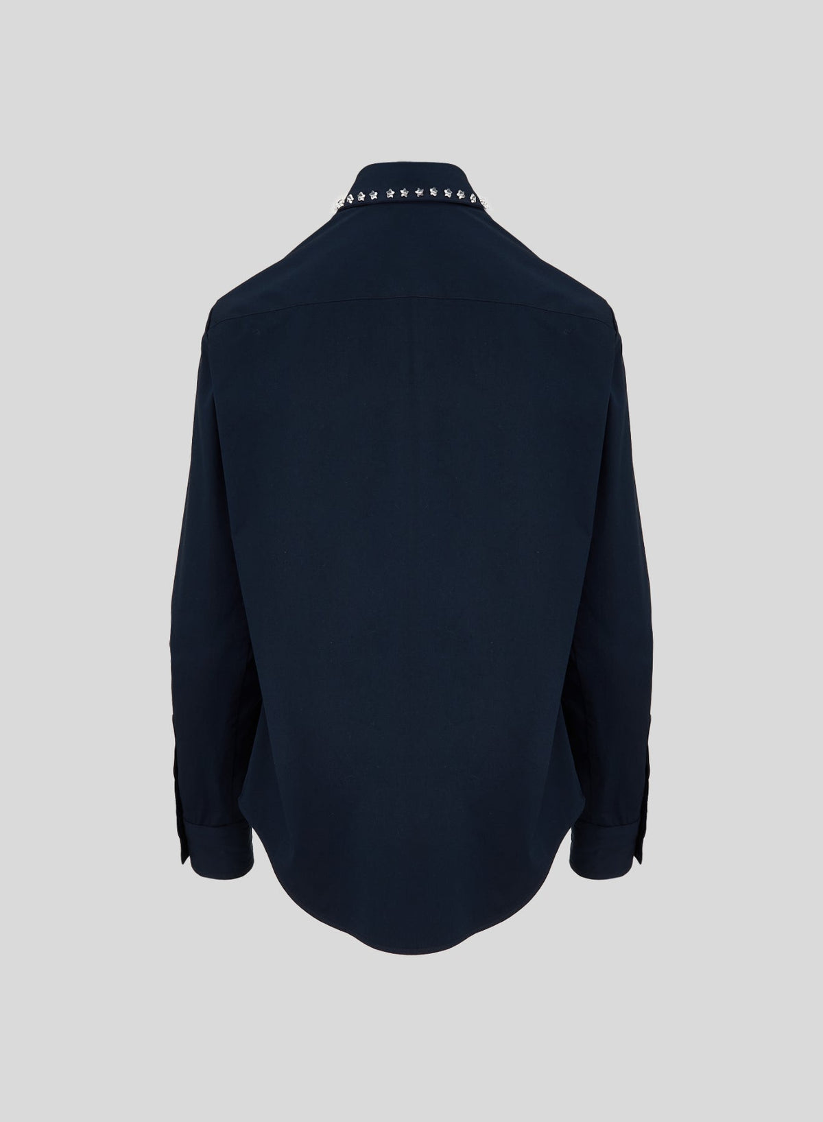 Star-Stud Cotton Poplin Shirt in Navy, view 4