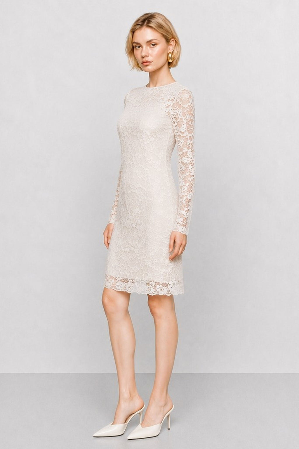 Abat Floral Lace Long-Sleeve Dress — Kocca (3)