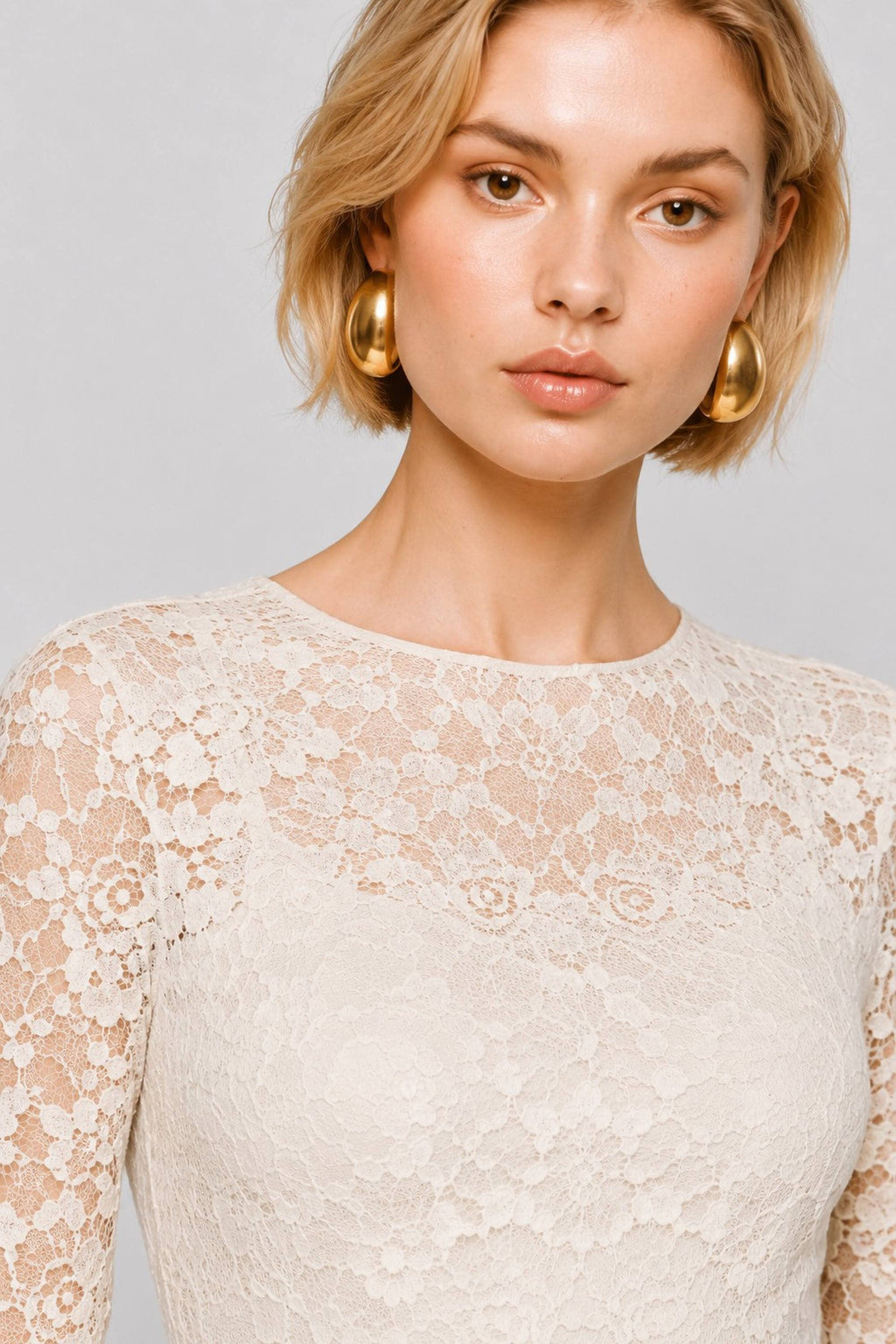 Abat Floral Lace Long-Sleeve Dress — Kocca (4)