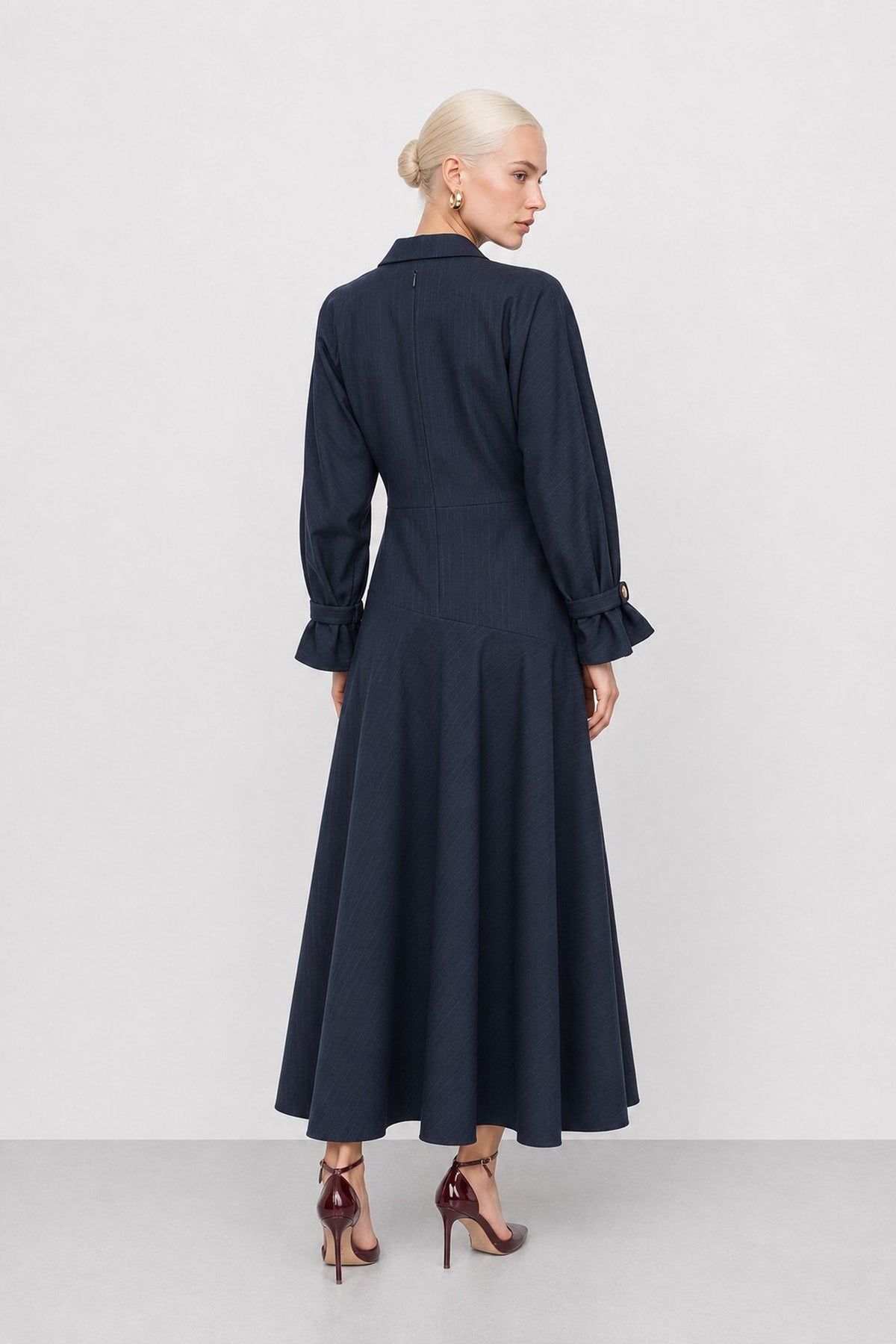 Famiano V-Neck Midi Wrap Dress — Kocca (5)