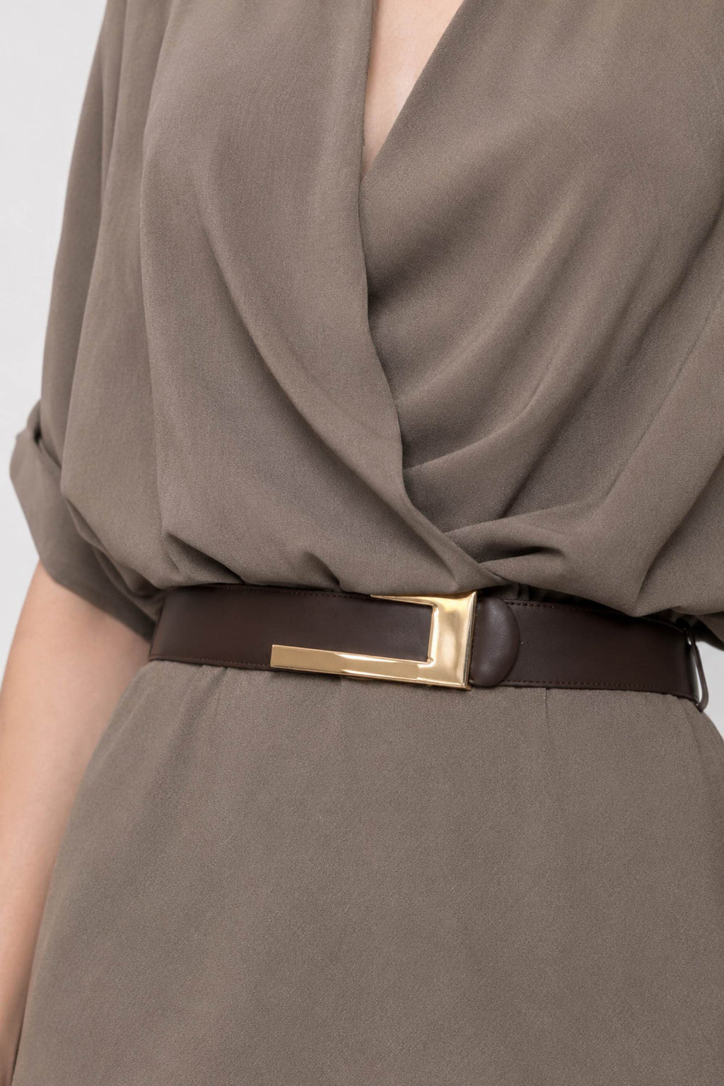 Kiriaca Belted V-Neck Wrap Dress — Kocca (4)