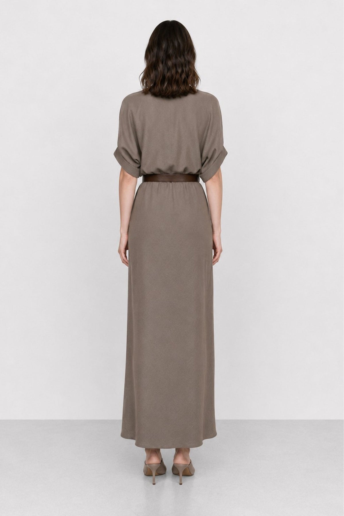 Kiriaca Belted V-Neck Wrap Dress — Kocca (5)