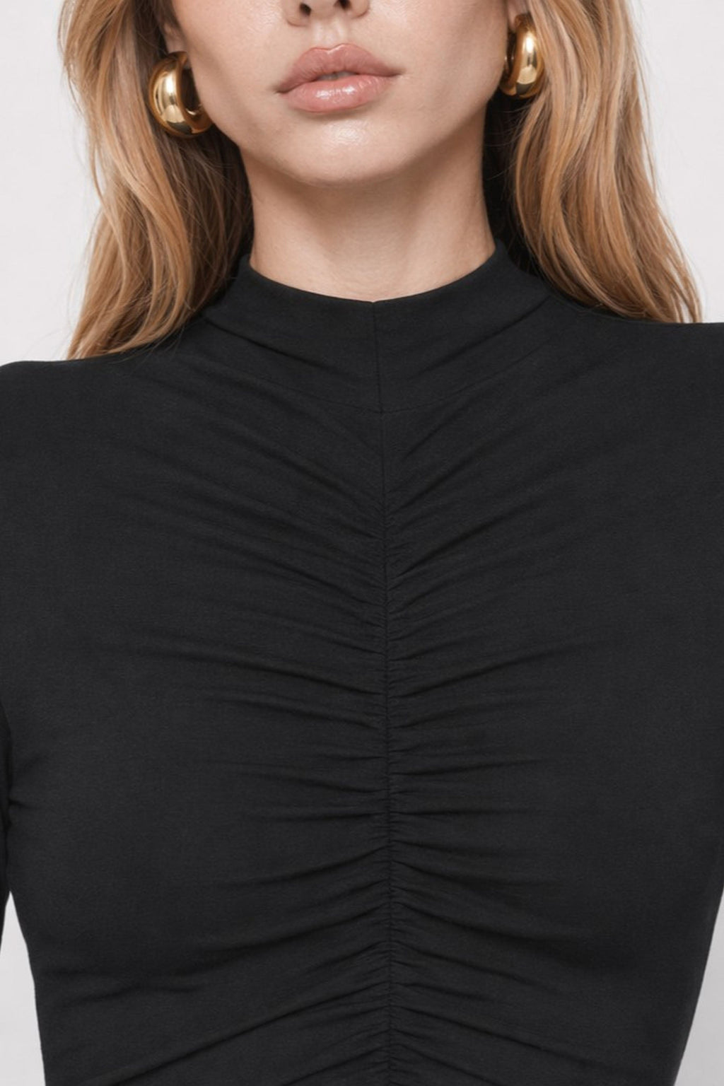 Crispina Ruched High-Neck Maxi Dress — Kocca (4)