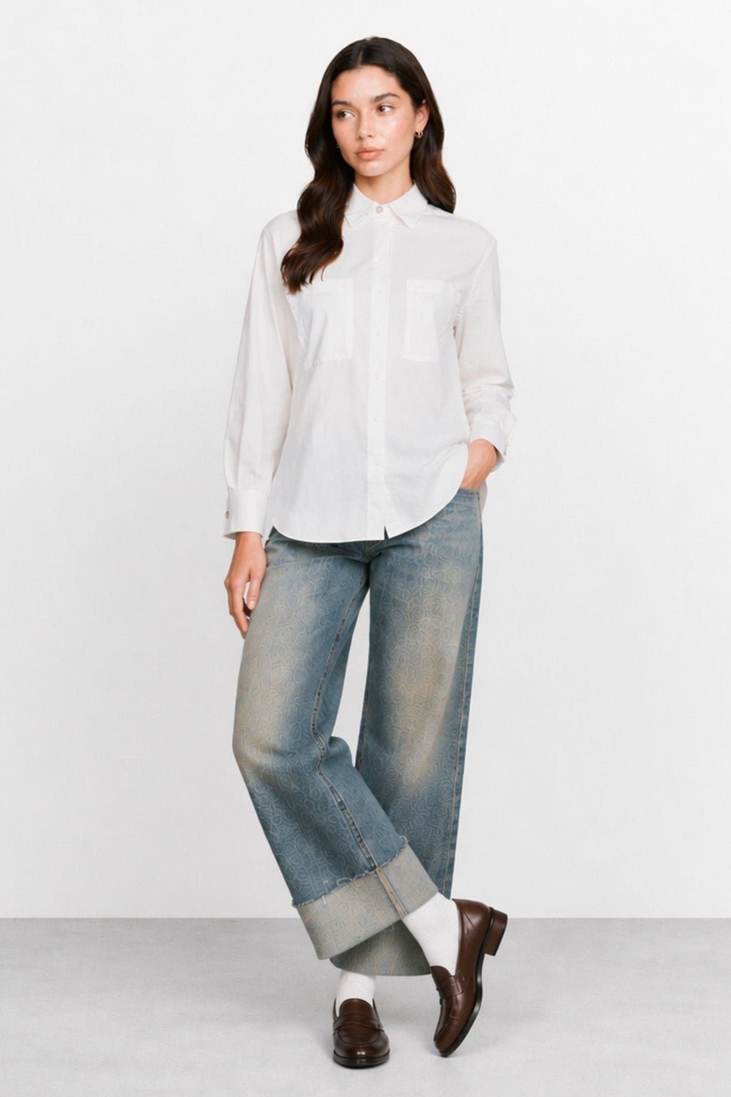 Jutte Cotton Shirt in White, view 2