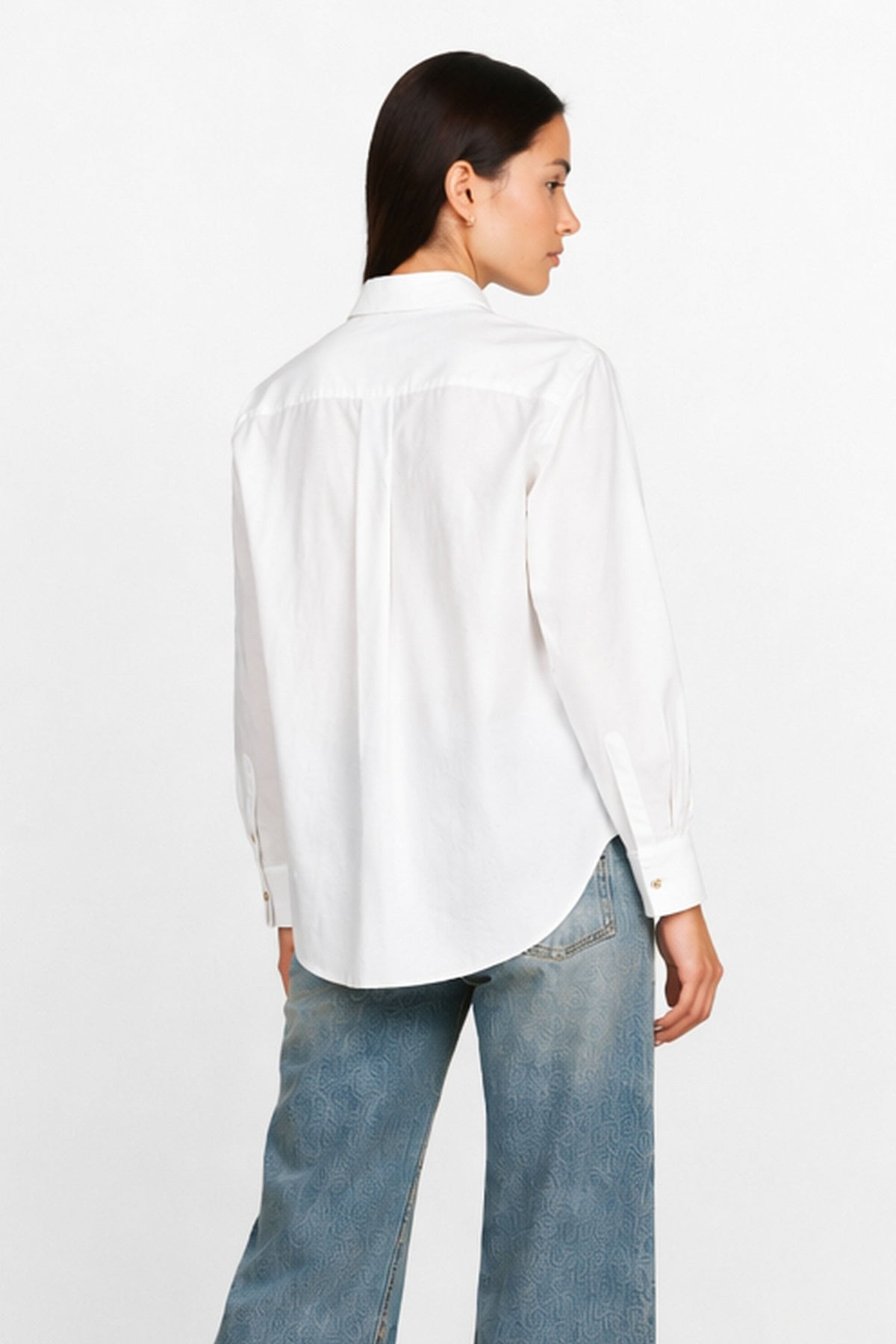Jutte Cotton Shirt in White, view 5