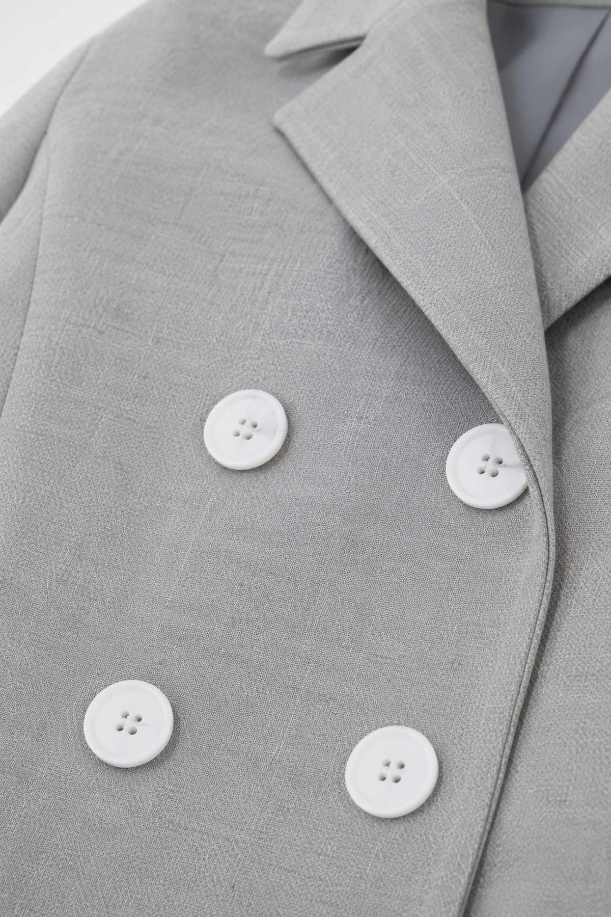 Comano Double-Breasted Blazer in Light Gray, view 5