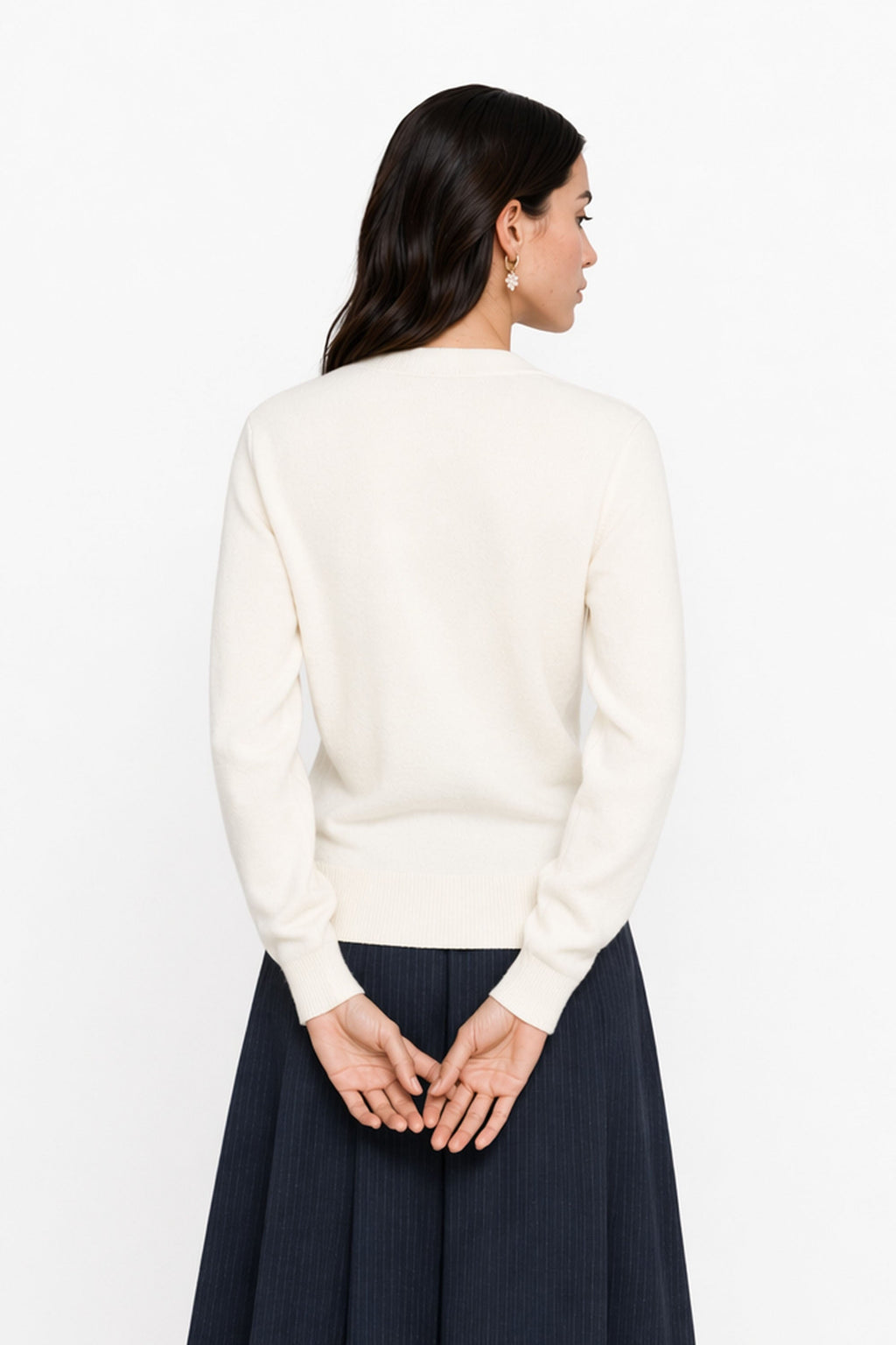Luanzen Viscose and Wool V-Neck Cardigan — Kocca (5)